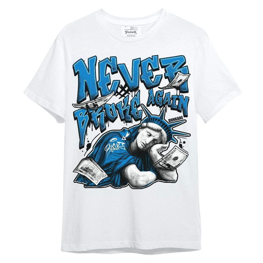 Shirt To Match Industrial Blue 4s - Never Broke Again Graffiti Military Blue 4s Unisex Shirt