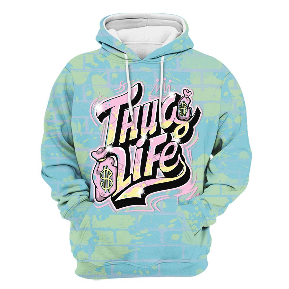 Hoodie To Match SB Dunk Low Visty - Free Thug Living Graphic Brick Art All Over Print