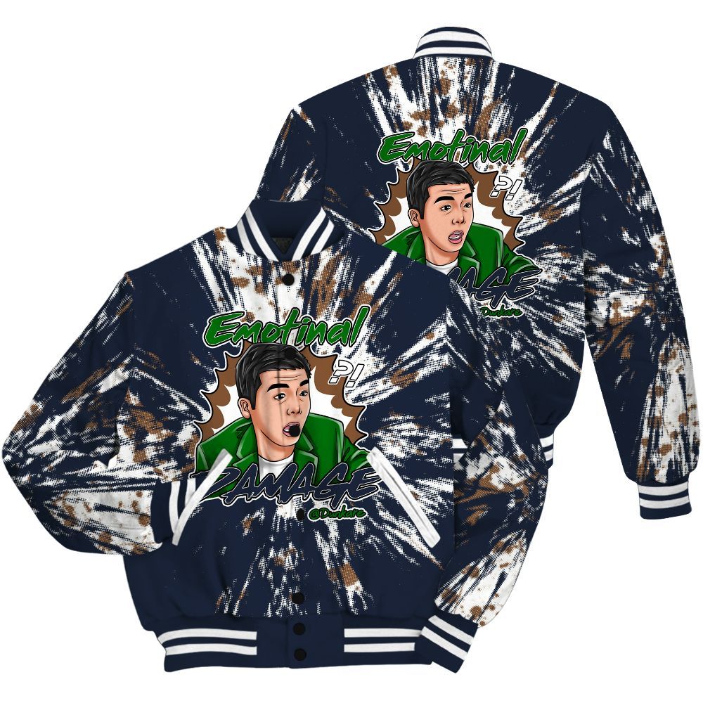 Varsity Jacket To Match Midnight Navy 13s Shirt - Damaged Meme Shirt Unisex Outfit All Over Print