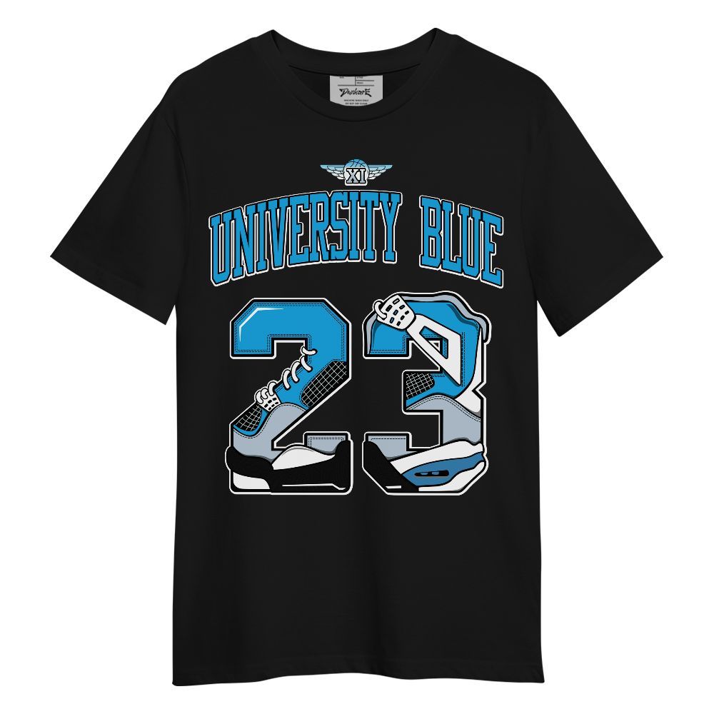 Shirt To Match University Blue Low 2026 11s - Number 23 Dirty 4s Graphic