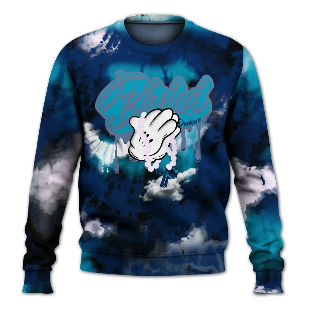 Sweatshirt To Match Kobe 5 X-Ray - God Blessed Tie Dye All Over Print