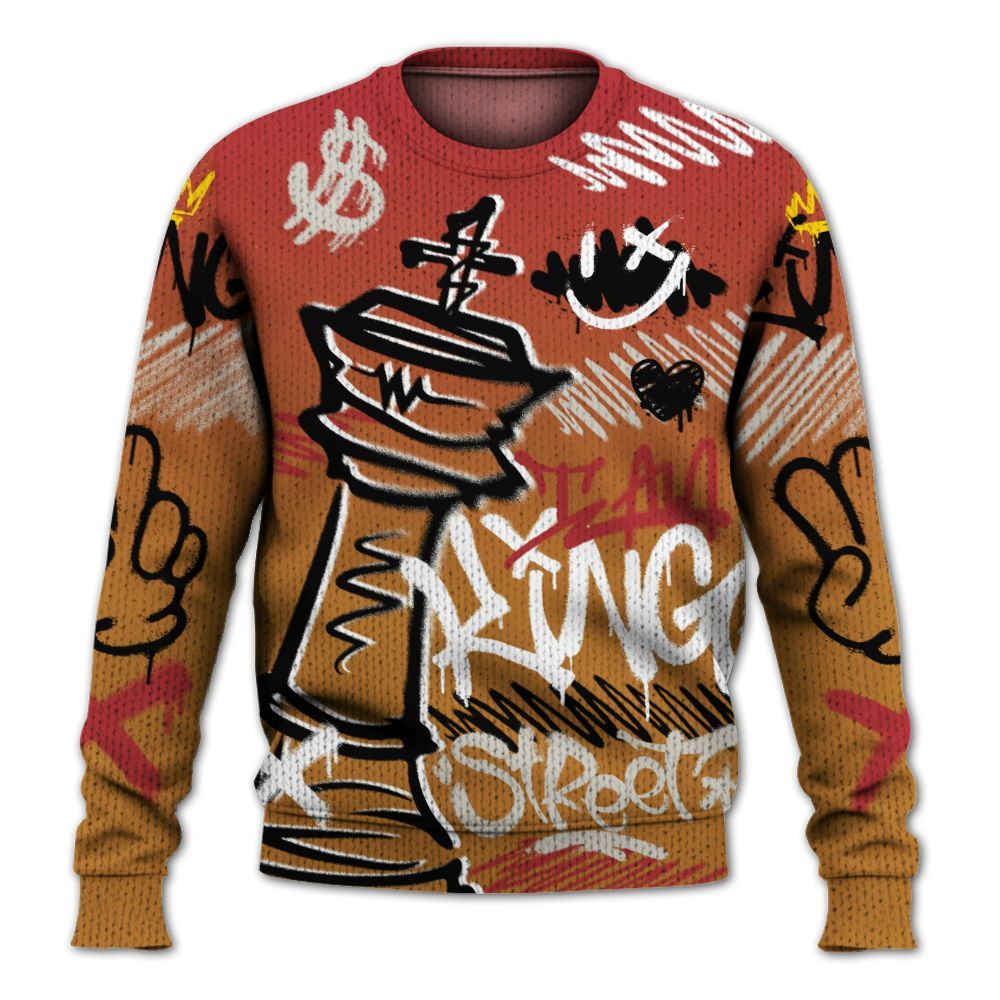 Knitted Sweater To Match Air Max Plus Sunset Swarovski - Street King Chess Streetwear