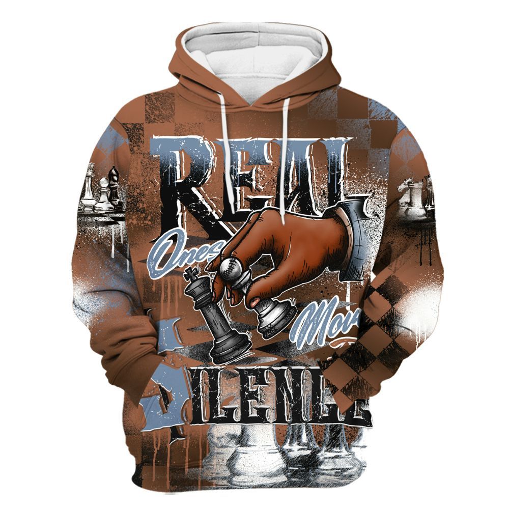 Hoodie To Match Air Foamposite Metallic Copper - Chess Move In Silence All Over Print