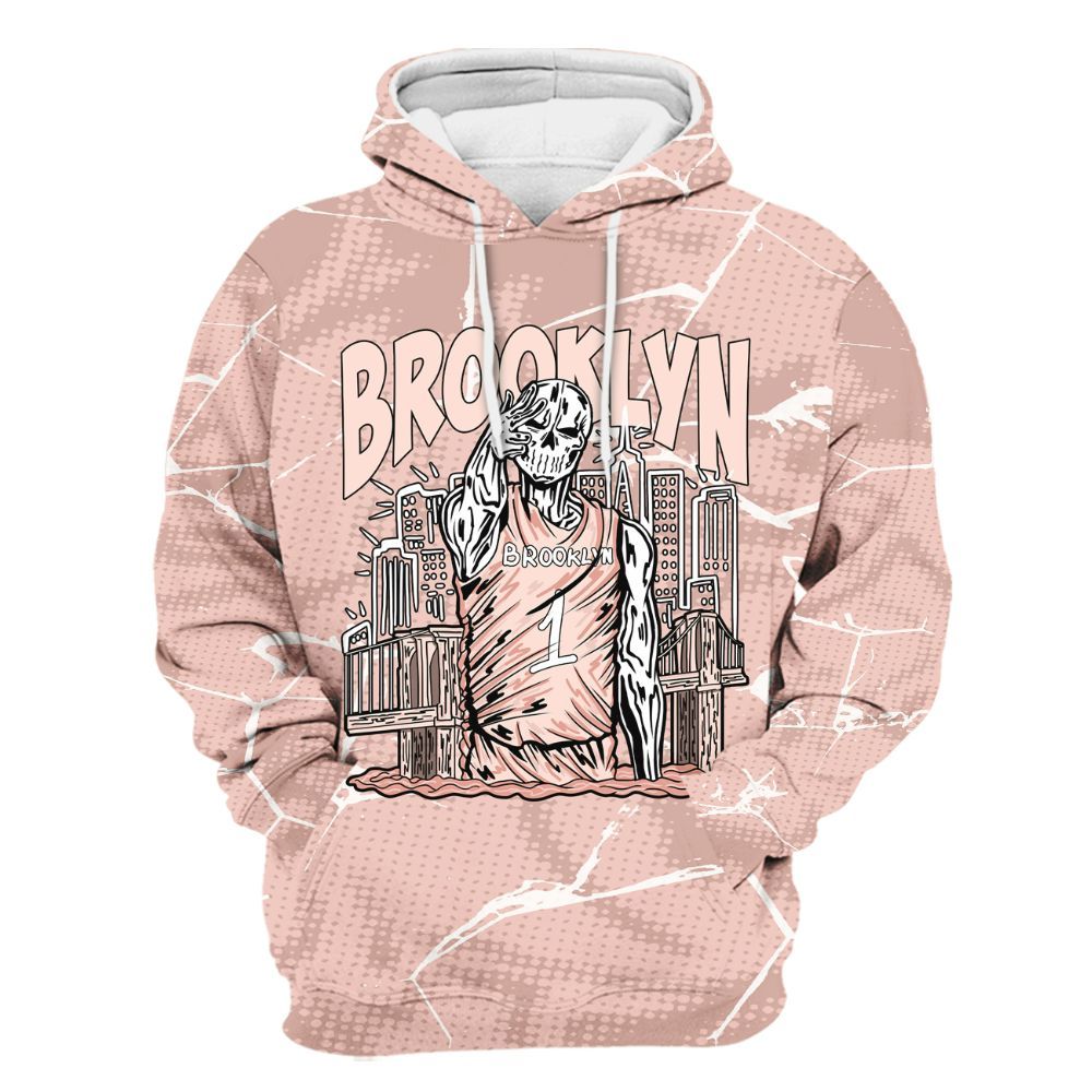 Hoodie To Match Low Legend Pink 11s - Brooklyn's Skeleton Crack All Over Print