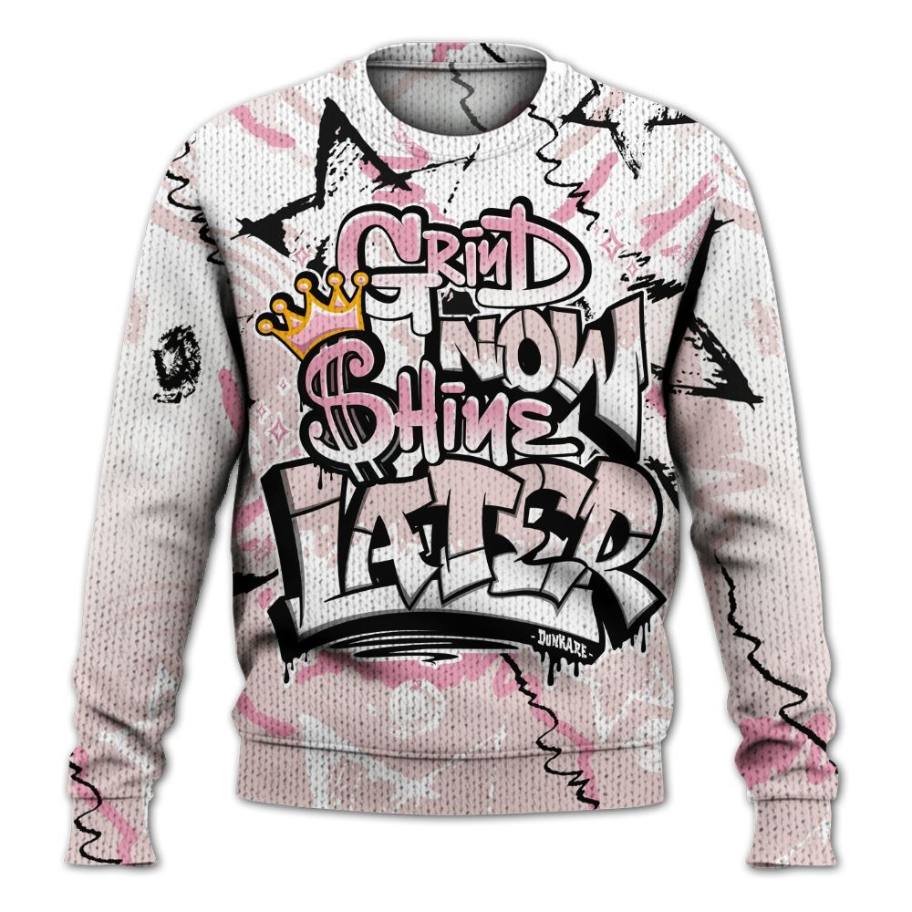 Knitted Sweater To Match Dunk Low KD 17 Aunt Pearl - Grind Shine Later Drip