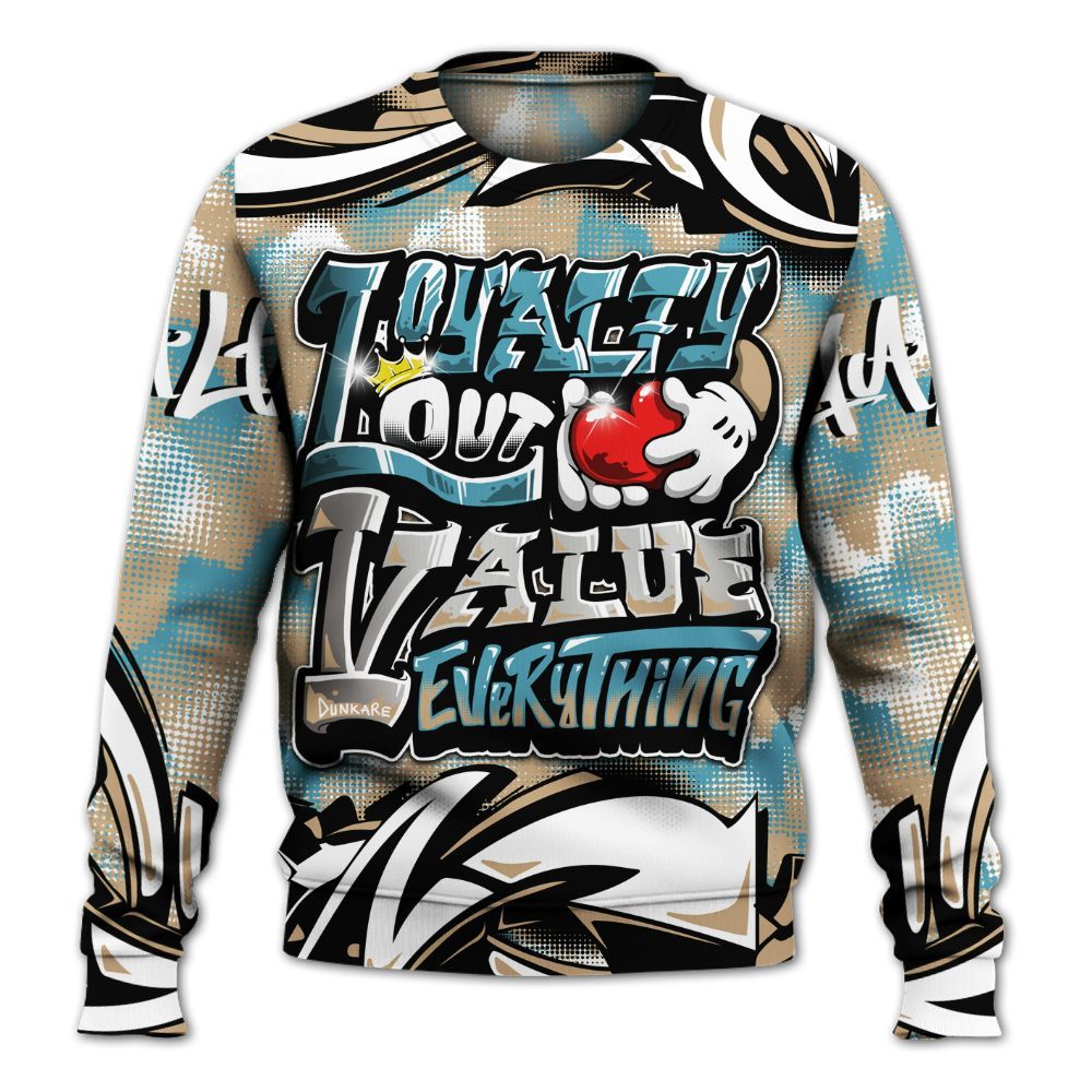 Sweatshirt To Match H-Town 11s - Loyalty Out Value Graffiti All Over Print