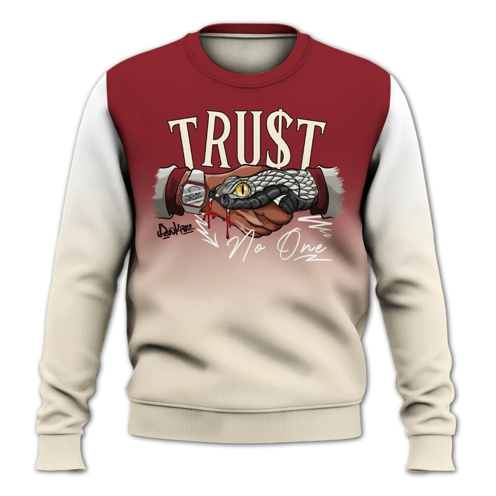 Sweatshirt To Match Valentine's Day 2026 4s - Snake Trust No One Drip All Over Print