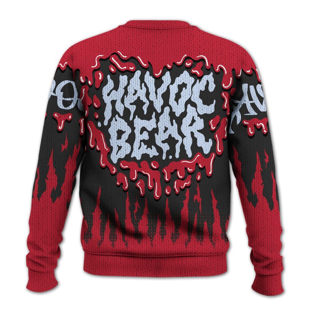 Knitted Sweater To Match Toro Bravo 6s - Havok Bear Dripping