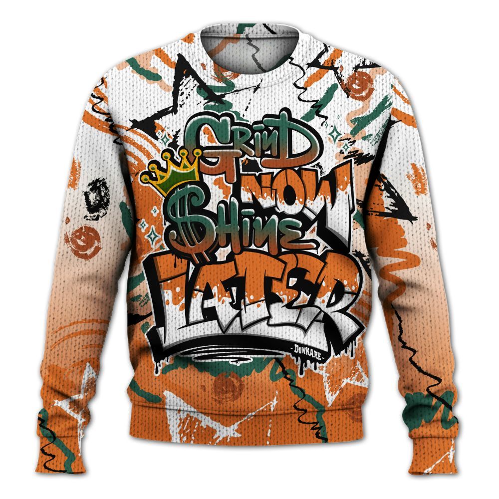 Knitted Sweater To Match Dunk Low Ceramic - Grind Shine Later Drip