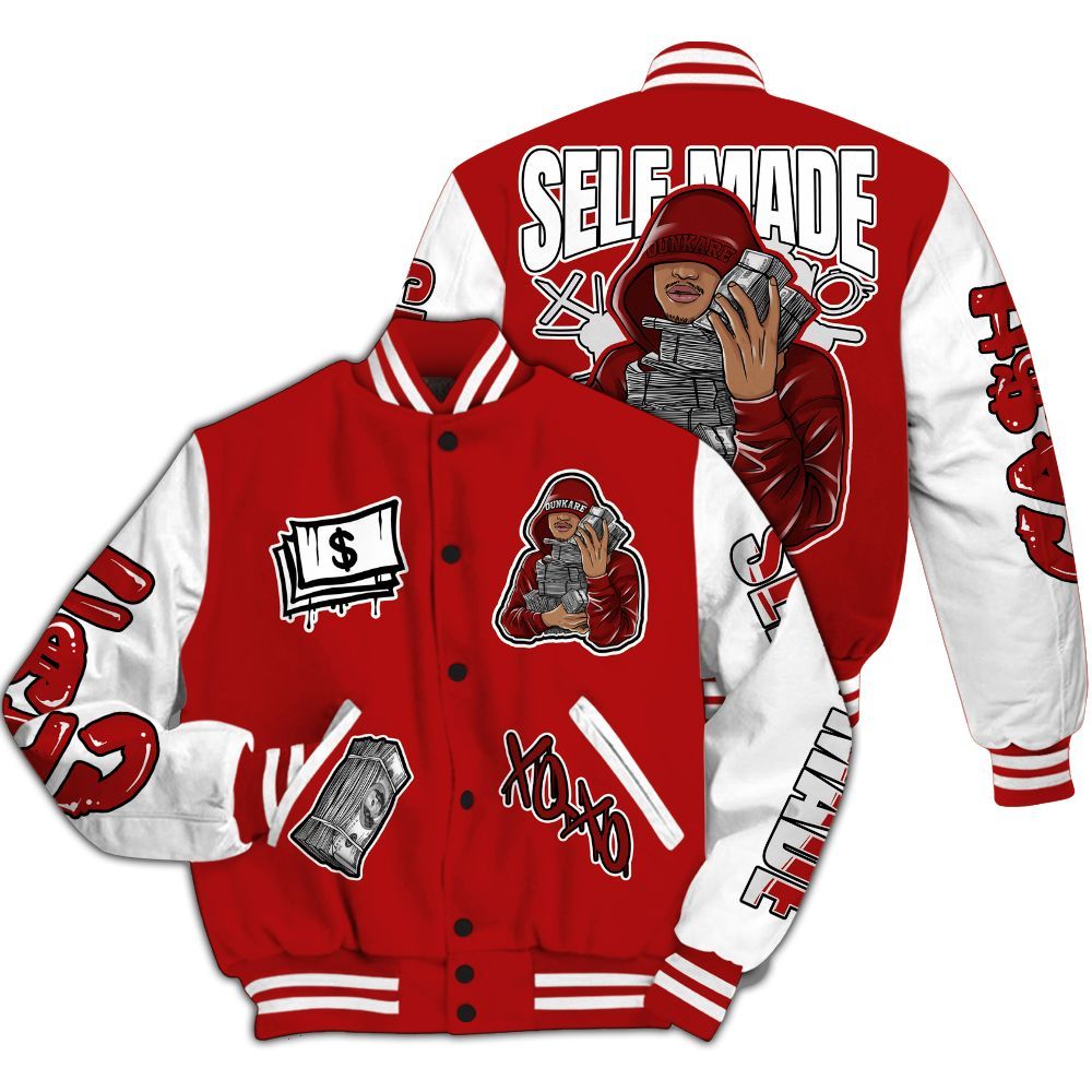 Varsity Jacket To Match Red Taxi 12s - Selfmade Unique All Over Print