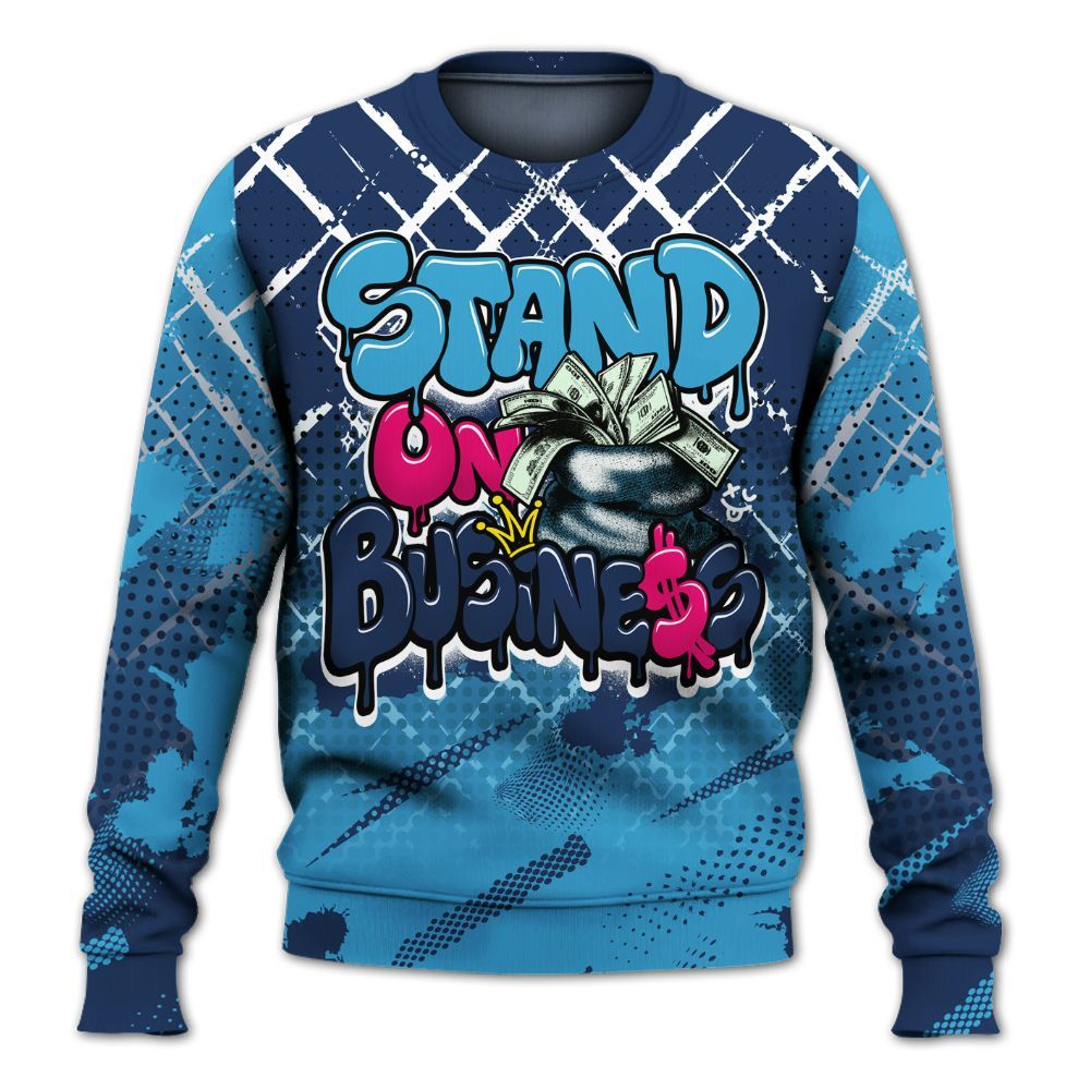 Sweatshirt To Match Air Max 180 University Blue - Halftone Stand Business Dripping All Over Print