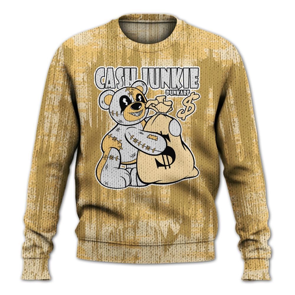 Knitted Sweater To Match Craft Paris 6s - Cashs Junkie Bear Glitch Art