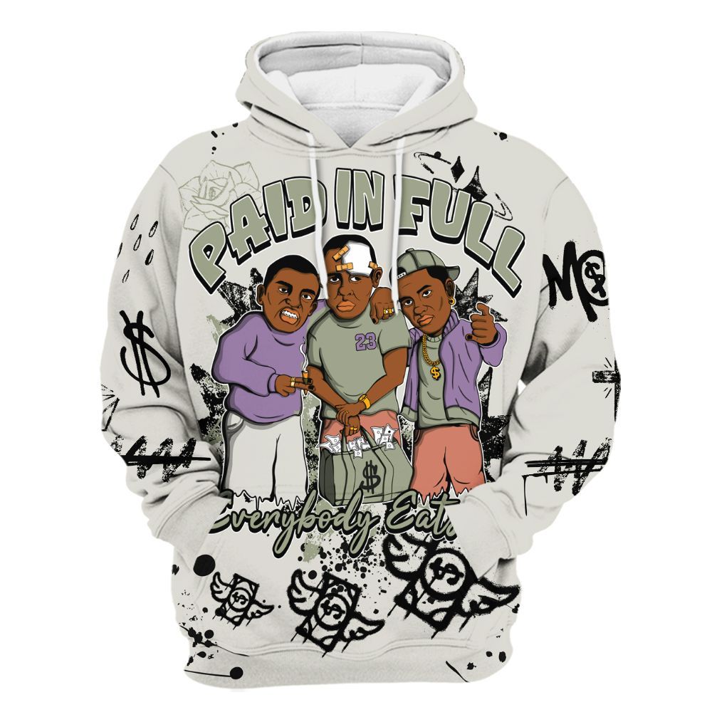 Hoodie To Match Dunk Low Floral Swoosh 2025 - Everybody Paid In Full Crayon All Over Print