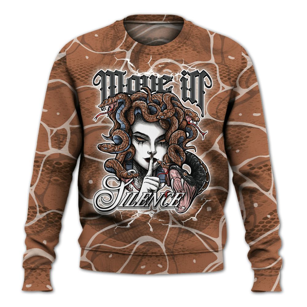 Sweatshirt To Match Air Foamposite Metallic Copper - Girl Move In Silence All Over Print