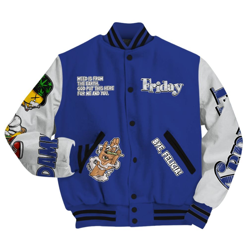 Varsity Jacket To Match JM Pro Black Concord - Friday Sneaker Stress Style All Over Print