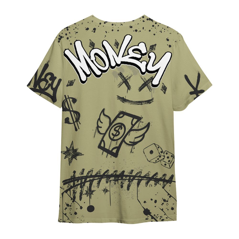 Shirt To Match Dunk Low Suede Olive Aura - Everybody Paid In Full Crayon All Over Print