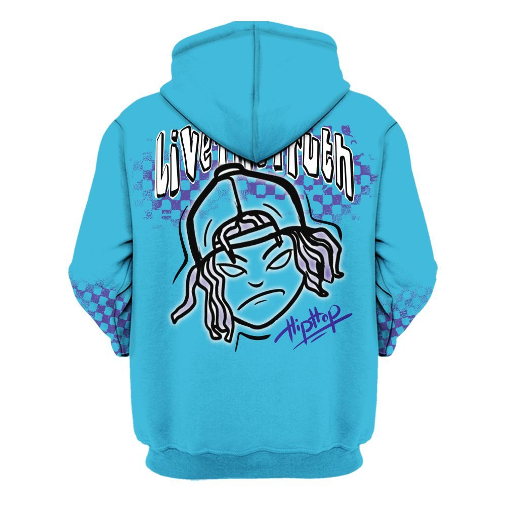 Hoodie To Match Retro Aqua 6s - Feel Life Street Style All Over Print