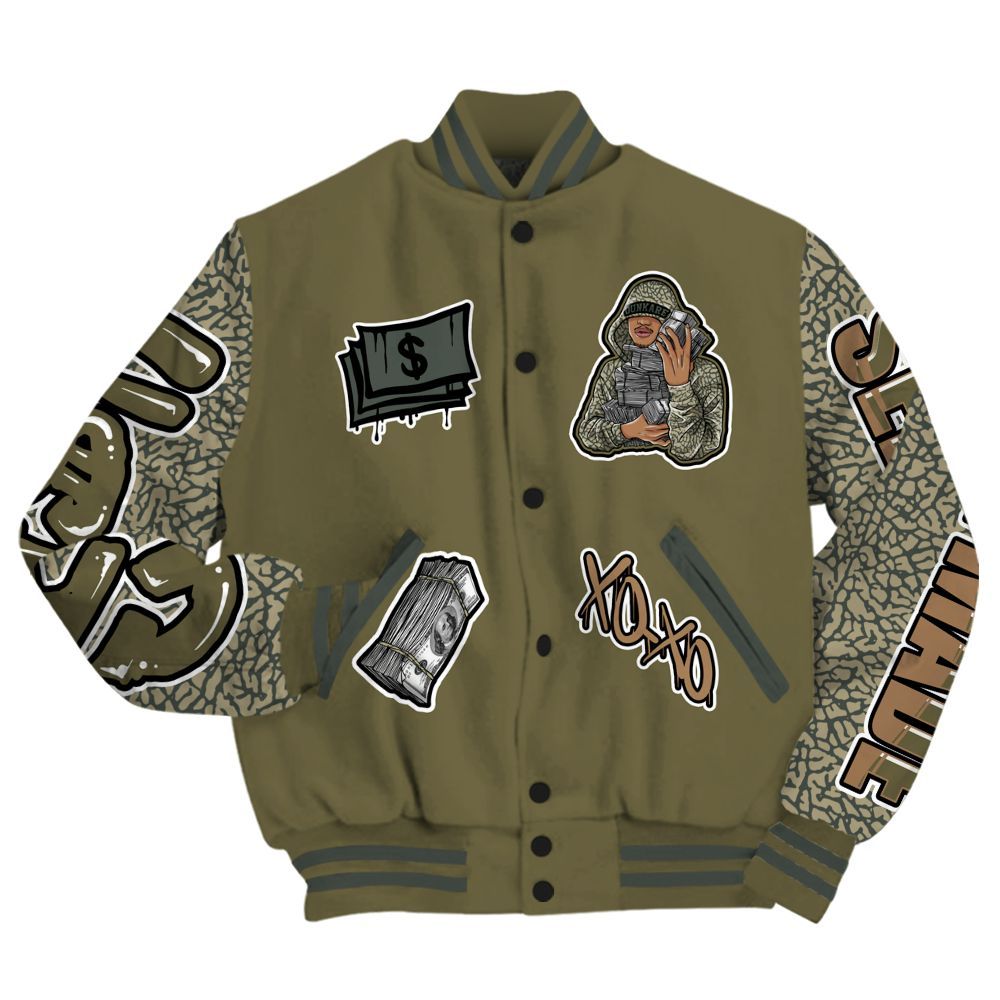 Varsity Jacket To Match Retro Family Affair 3s - Selfmade Unique All Over Print