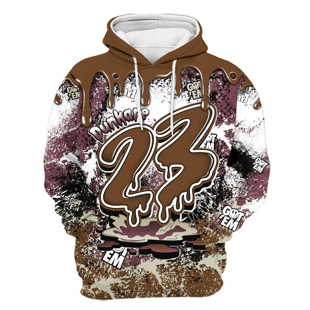 Hoodie To Match Archaeo Brown 3s - Dripping 23 Drip All Over Print