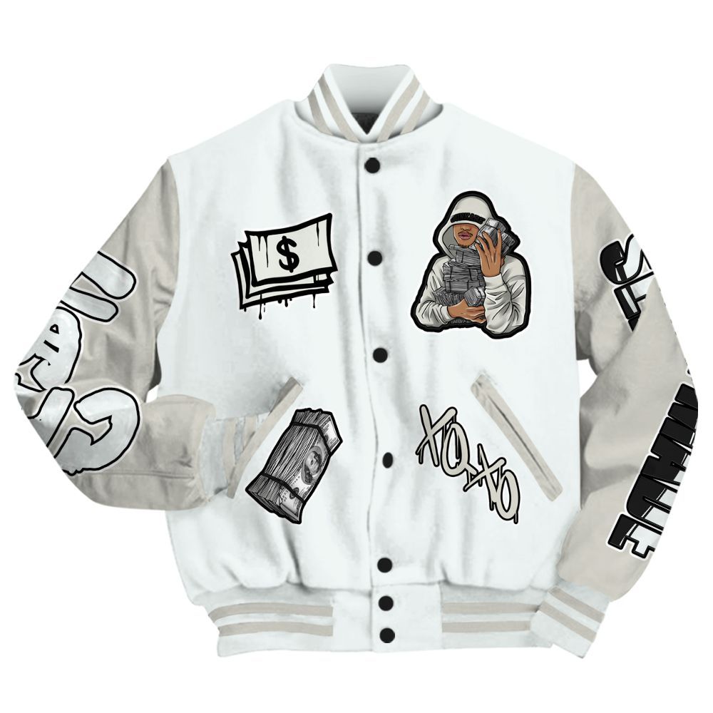 Varsity Jacket To Match Air Max 1 Jacquemus White - Selfmade Unique All Over Print