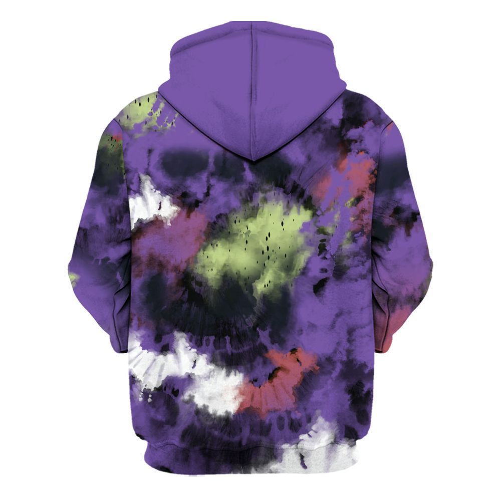 Hoodie To Match Canyon Purple 4s - God Blessed Tie Dye All Over Print