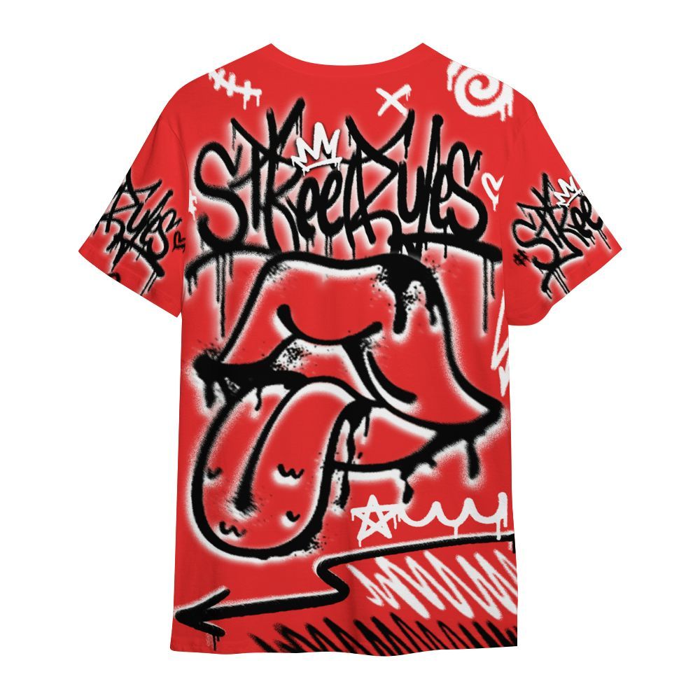 Shirt To Match Red Thunder 4s - Break Rules Streetwear All Over Print