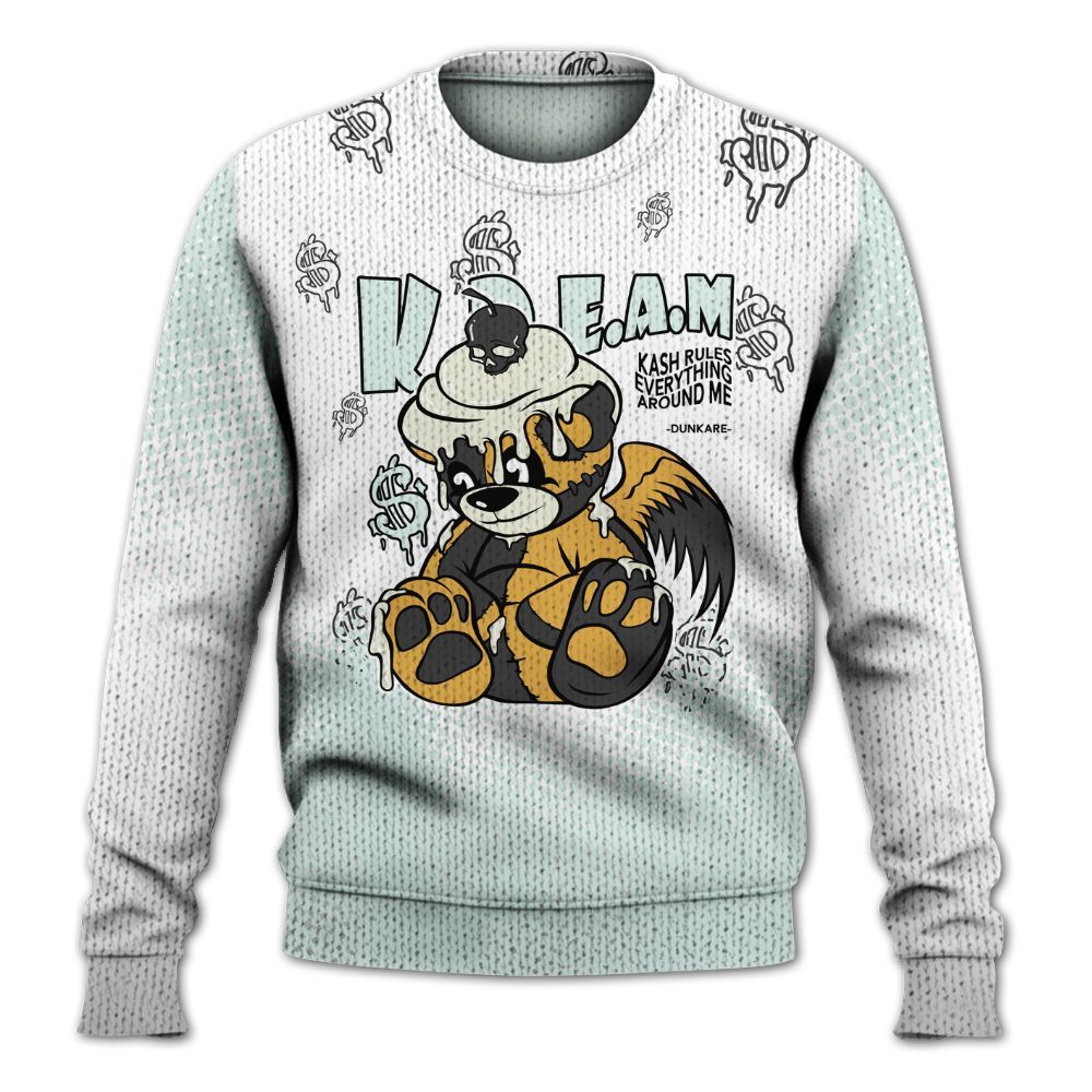 Knitted Sweater To Match Pure Platinum 4s - Loot Bear Unique Drip