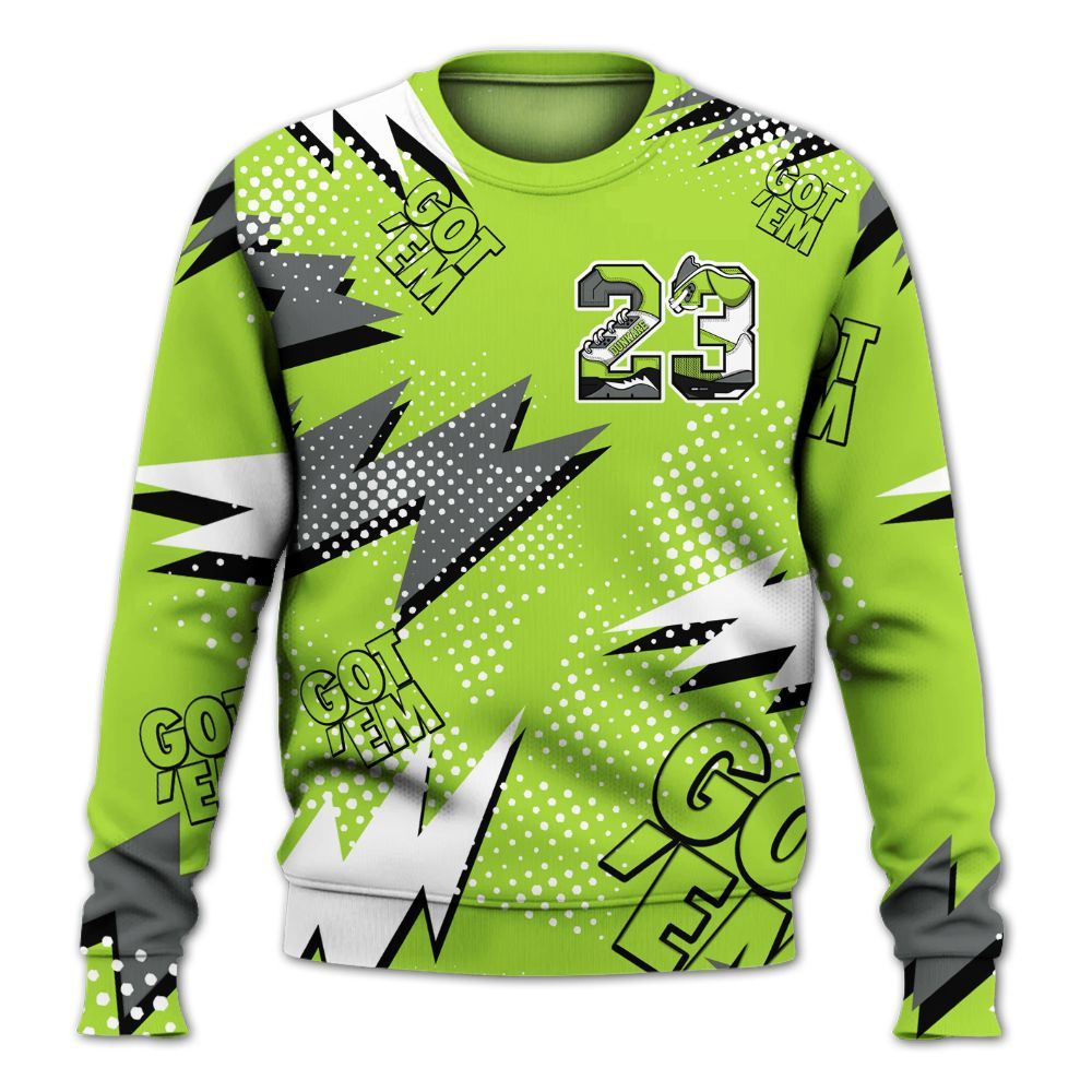 Sweatshirt To Match Air Max 95 Neon - Custom Name Number 23 5s All Over Print