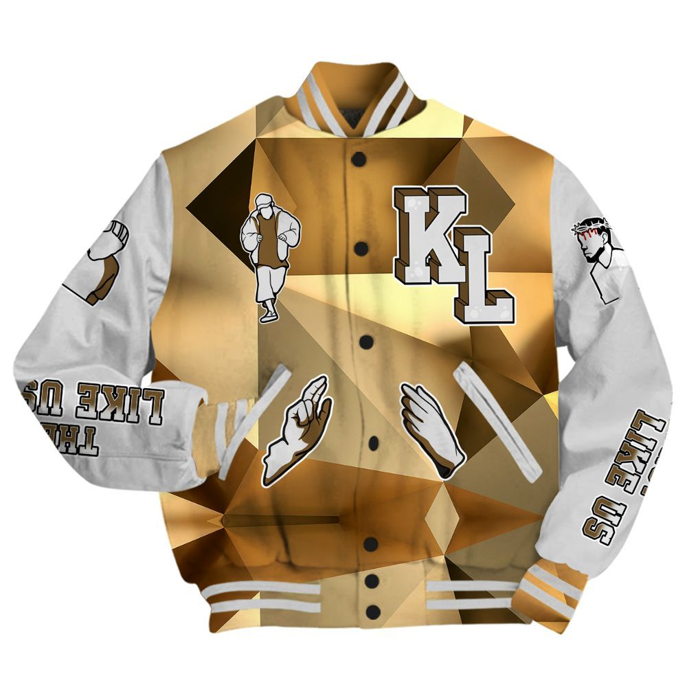 Varsity Jacket To Match NET Gold 4s - Dislike Us Graphic All Over Print