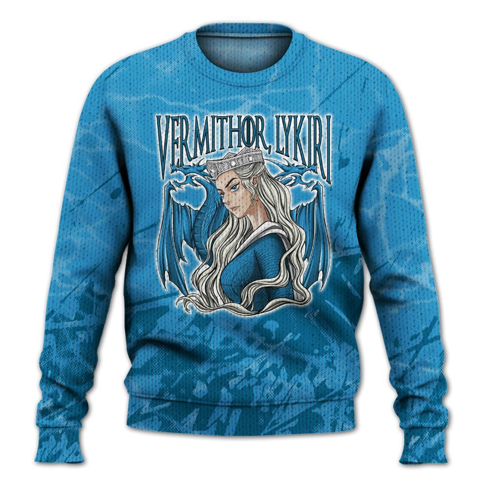 Knitted Sweater To Match Powder Blue 9s - Dragon's Mom! Profound