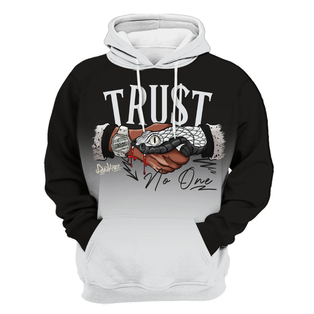 Hoodie To Match Retro Reverse Metallic 5s - Snake Trust No One Drip All Over Print