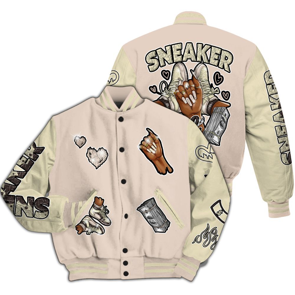 Varsity Jacket To Match A Ma Maniere X Fossil Stone 4s - Sneakerz Girlz All Over Print