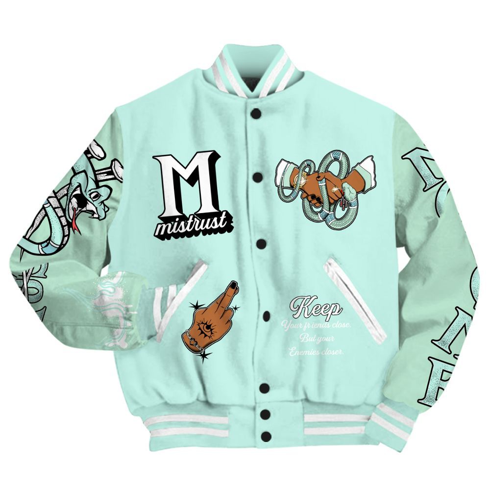 Varsity Jacket To Match Retro Low Igloo 11s - Trust No One Snake-Bite Street Style All Over Print