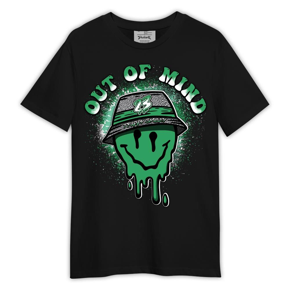 Shirt To Match Black Green Glow 3s - Trippy Smiley Green Glow 3s Shirt Outfit