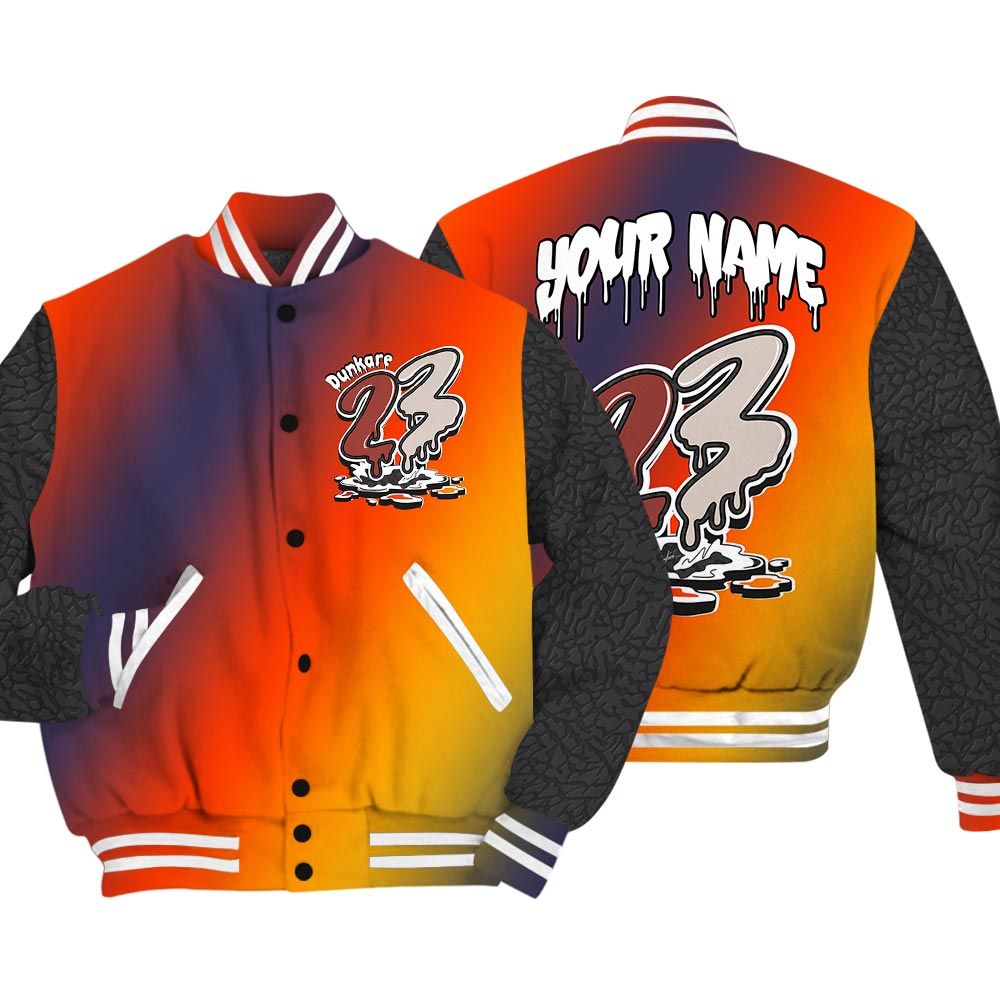 Varsity Jacket To Match J Balvin Rio 3s - Custom Name 23 Drip Varsity Jacket Outfit 1305 HDT