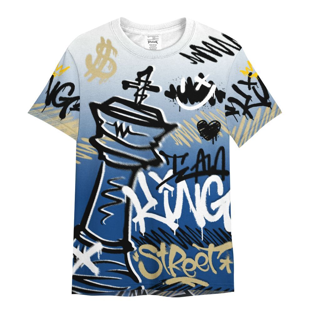 Shirt To Match Air Ship Royal Blue - Street King Chess Streetwear All Over Print