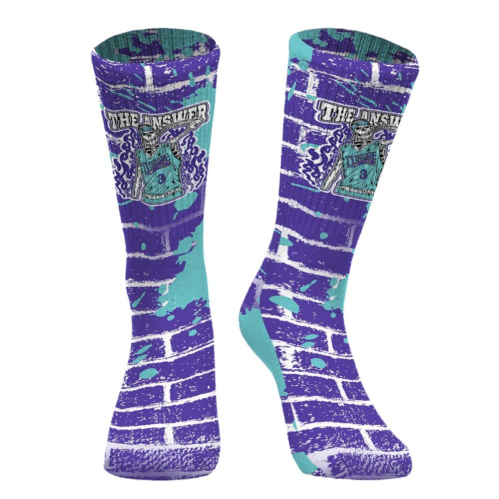 Sock To Match Low Hornets 1s - Allen Answer Skeleton Brick