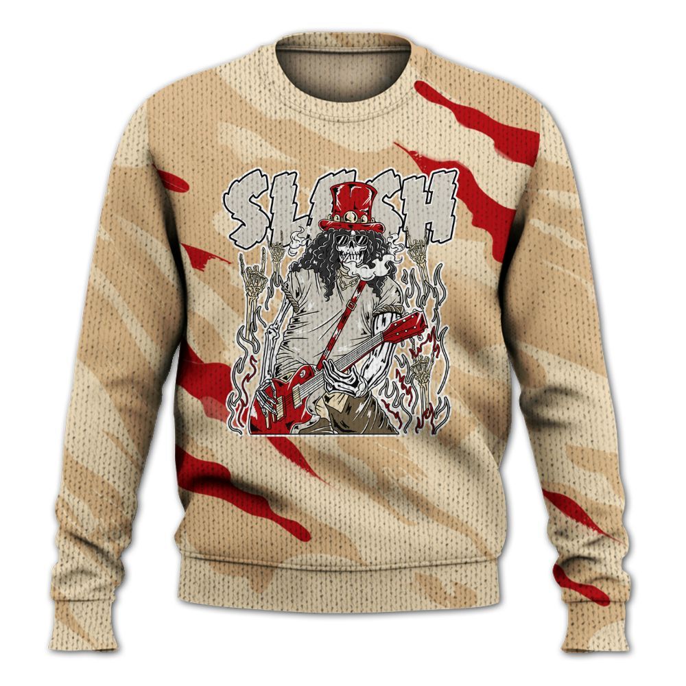 Knitted Sweater To Match Dunk Low Strawberry Waffle - Slash Skeleton Colored