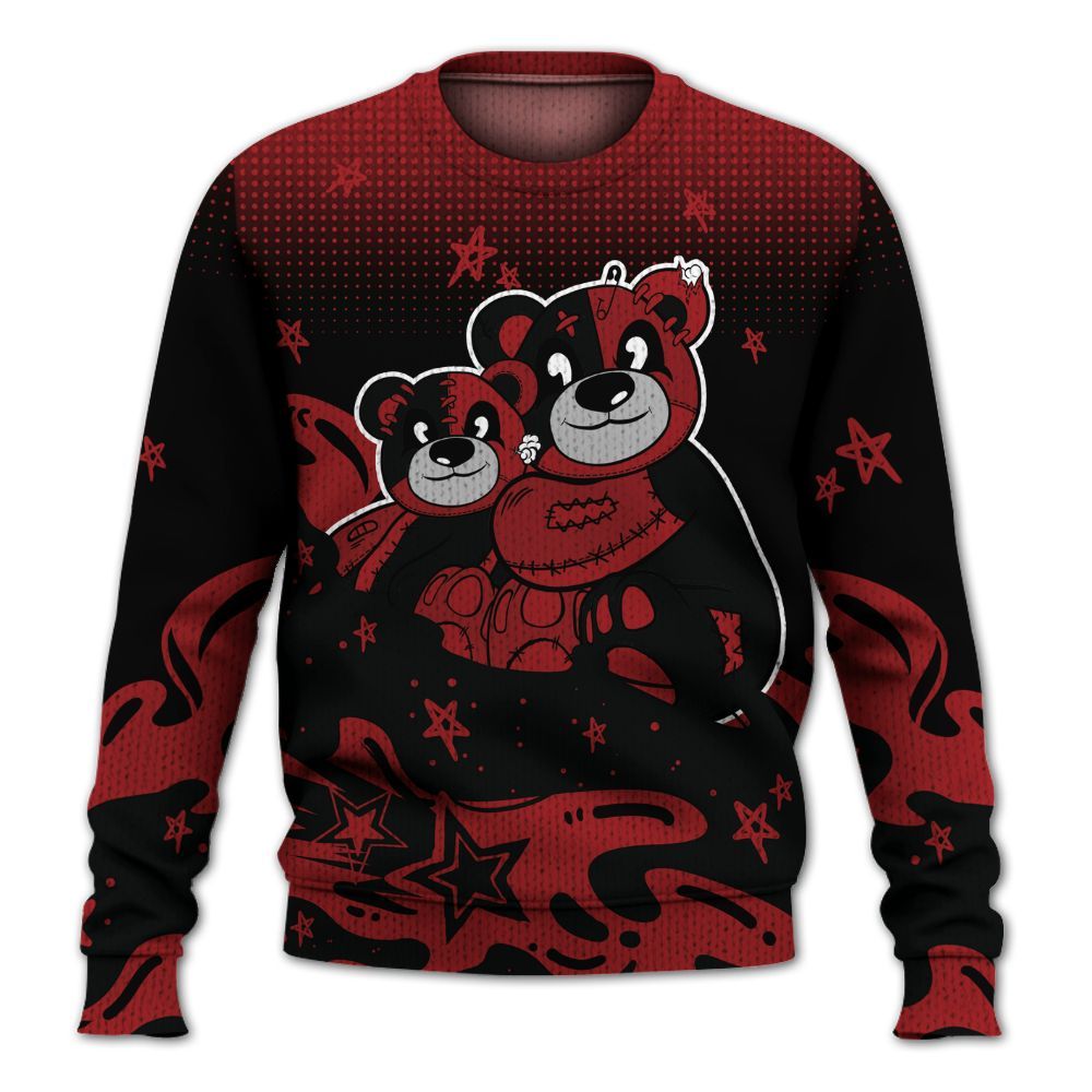 Sweater To Match Alternate Flu Game 12s Shirt - Sincere Fondness Bear Stars Graphic