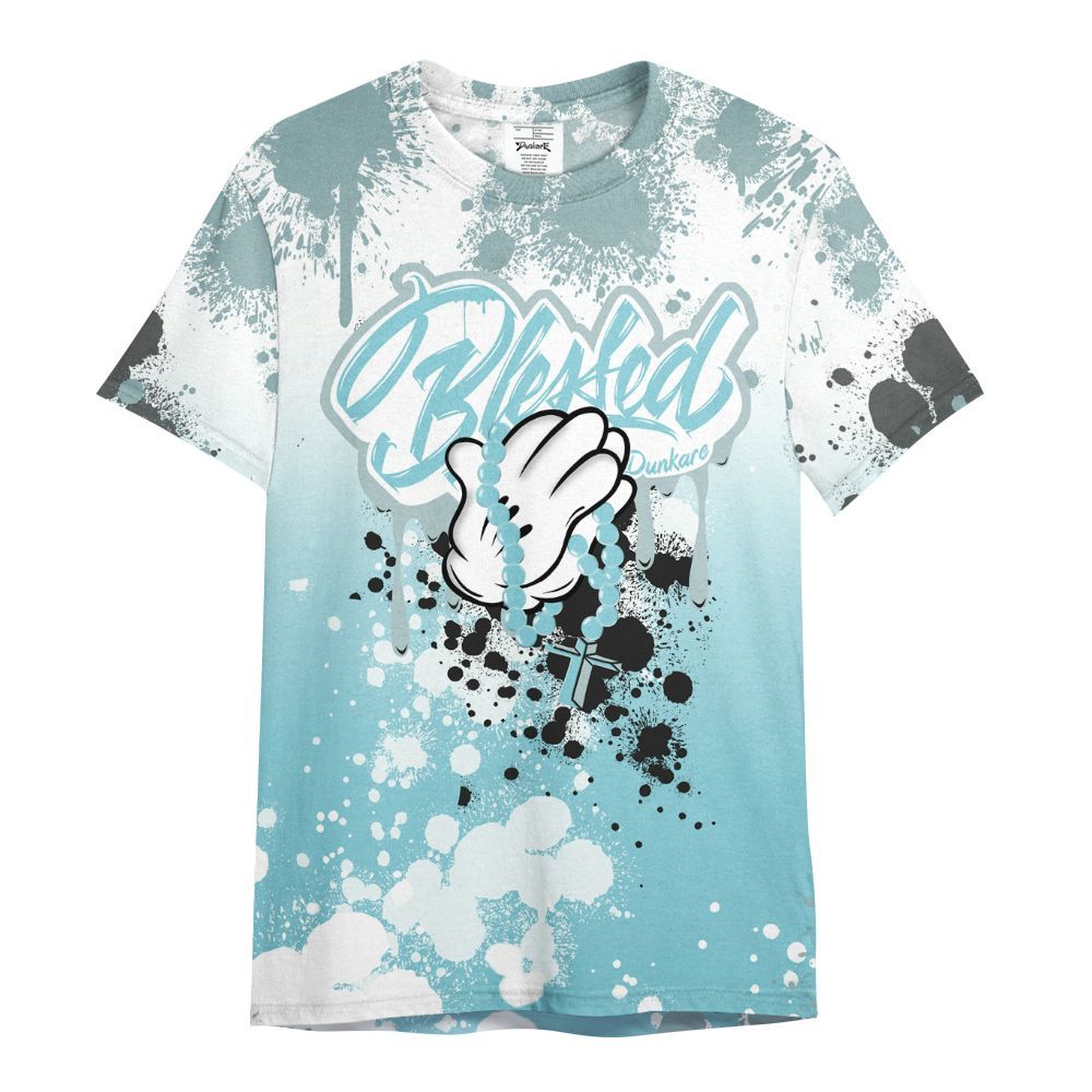 Shirt To Match Low Legend Blue 11s - God Blessed Ink Drip All Over Print