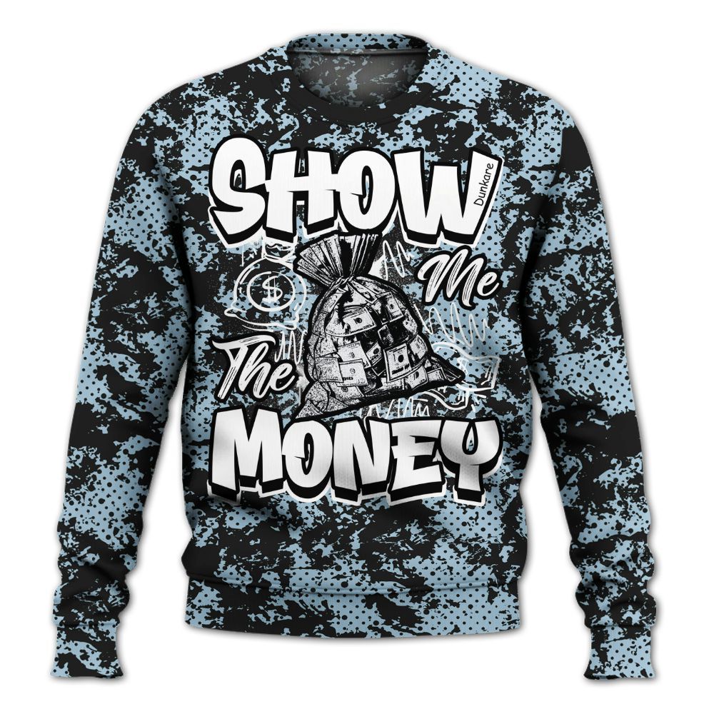 Sweatshirt To Match Chambray 7s - Show Me The Money Retro All Over Print