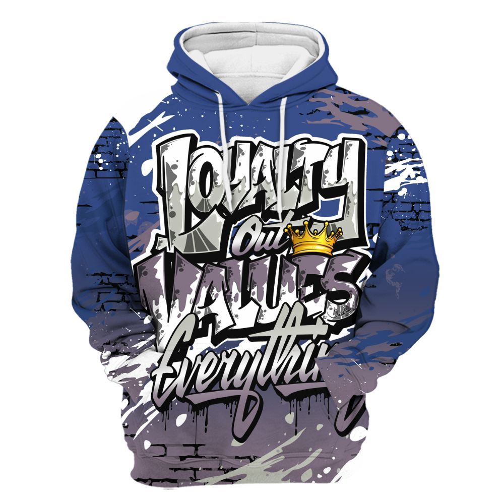Hoodie To Match Low OG Voodoo Alternate 1s - Values Of Loyalty Drip All Over Print