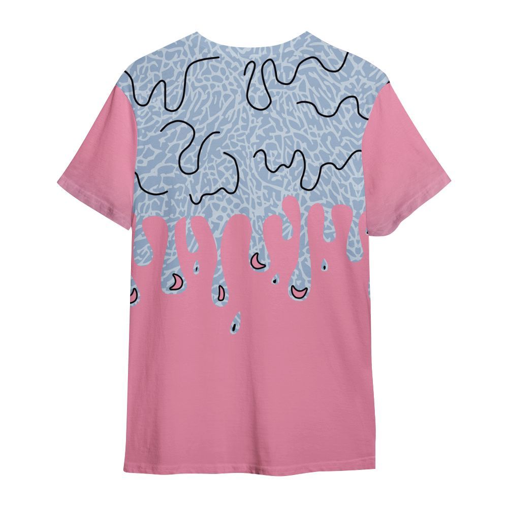 Shirt To Match Denim Pink Glow 3s - Trust No One Drip All Over Print