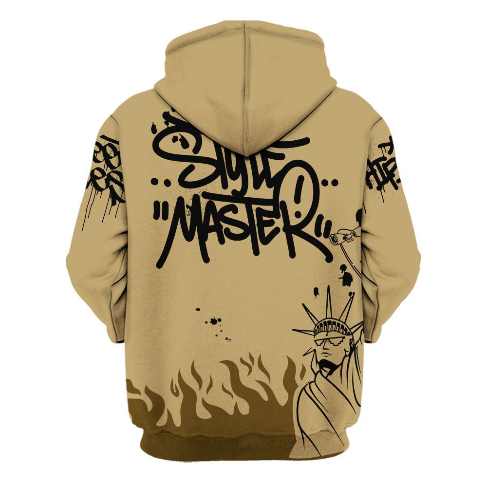 Hoodie To Match High OG Black Metallic Gold 1s - Graphic Fck Around Find Out All Over Print