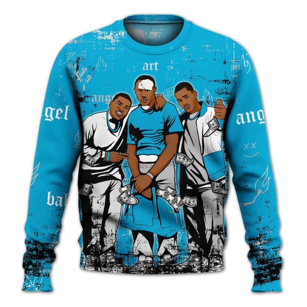 Sweatshirt To Match Ja 3 Jurassic Park Metallic Silver - Paid In Full Money All Over Print