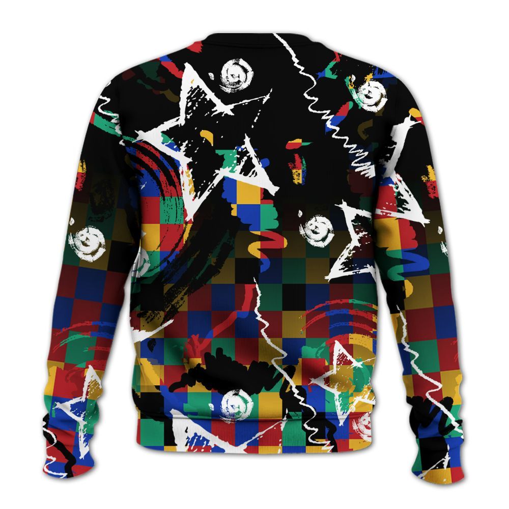 Sweatshirt To Match Air Rainbow Weave - Grind Shine Later Drip All Over Print