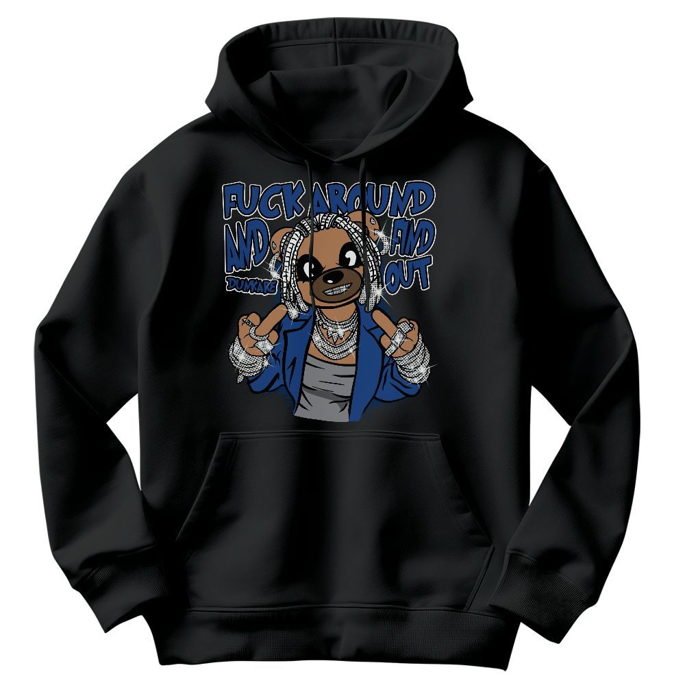 Sweatshirt To Match High OG True Blue 1s - F#ck Around Bear Bear Graphic