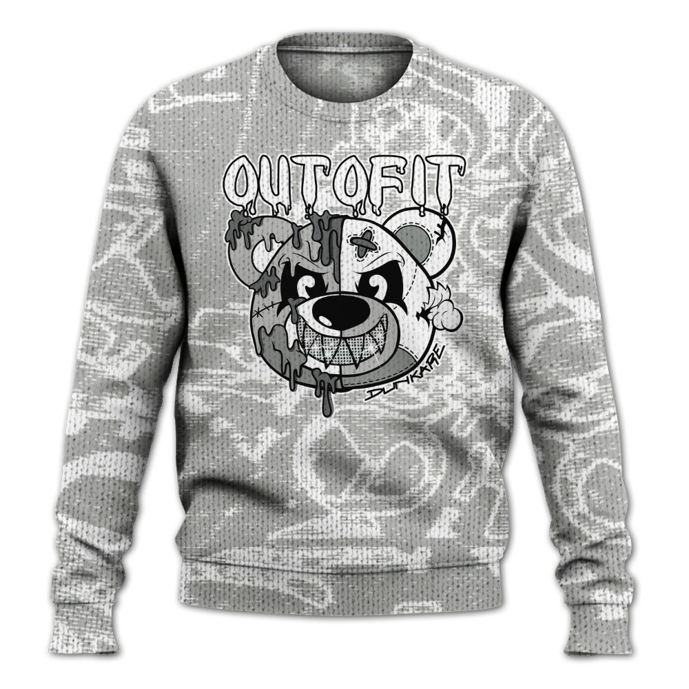 Knitted Sweater To Match Paris Cement Grey 4s - Out Of It Bear Avant-Garde