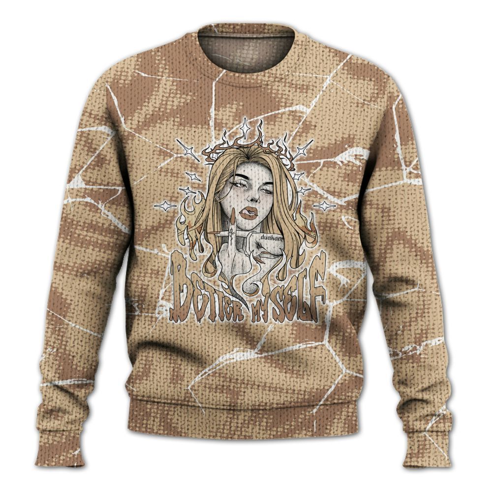 Knitted Sweater To Match Desert Camo 3s - My-Self Crack Unique