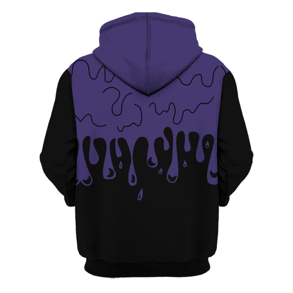 Hoodie To Match Retro Court Purple 13s - Snake Trust No One Drip All Over Print